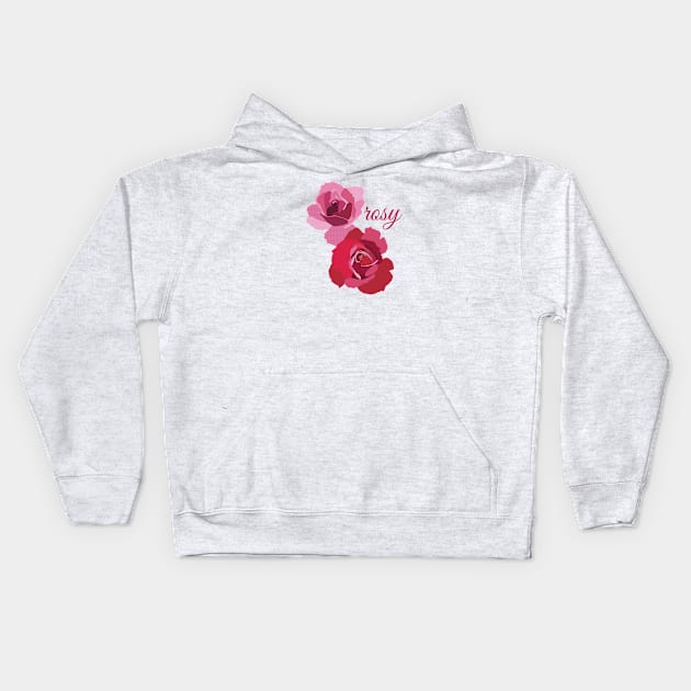 Roses Flowers Rosy type Kids Hoodie by Lisa